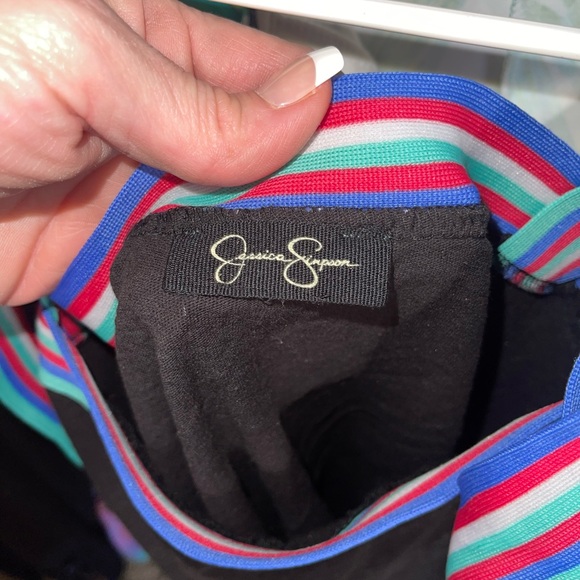 Jessica Simpson Sloane Striped Square Neck Tank Top - Picture 5 of 6